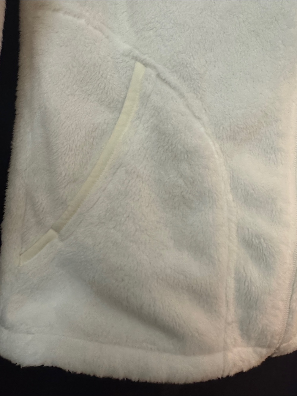 North Face White Plush Hooded Fleece Jacket with Pockets - Woman’s Size M - Picture 3 of 16